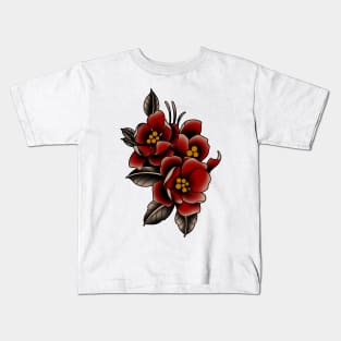 Red Flower Kids T-Shirt